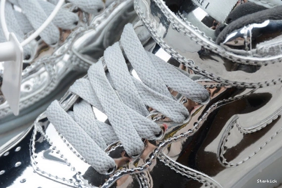 Mid Kids Metallic Force Air Nike 1 314197-8500 WB Silver 1219